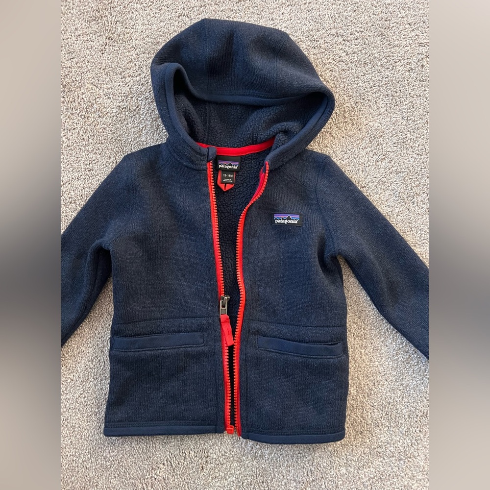 Patagonia better sweater fleece toddler jacket size 12-18 months